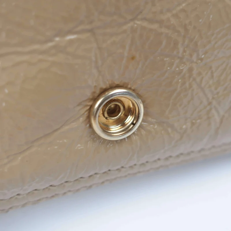 YSL Downtown Beige Patent Leather Bag