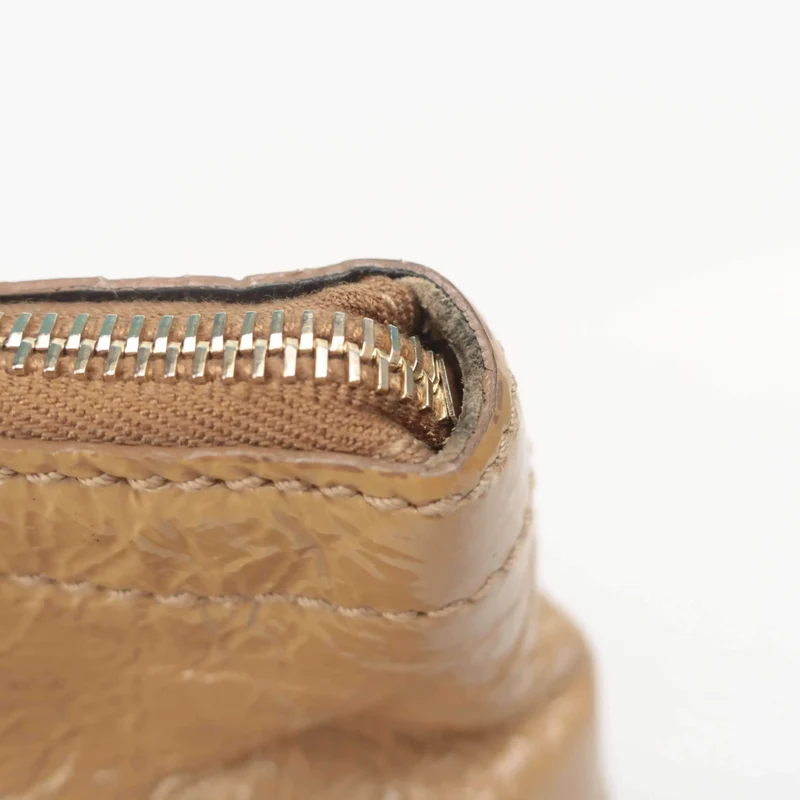 YSL Downtown Beige Patent Leather Bag