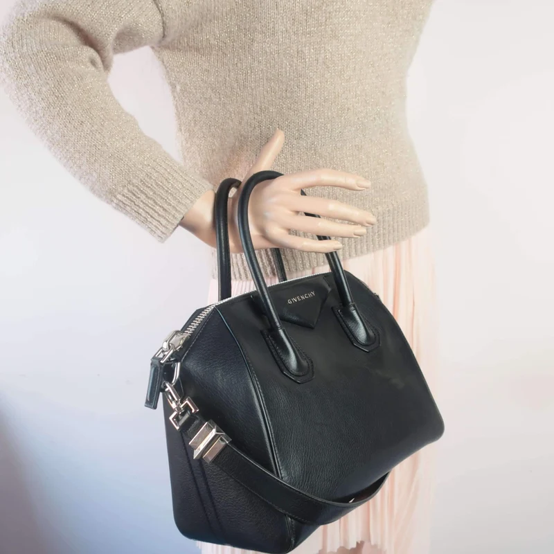 Givenchy Black Leather Small Antigona Satchel