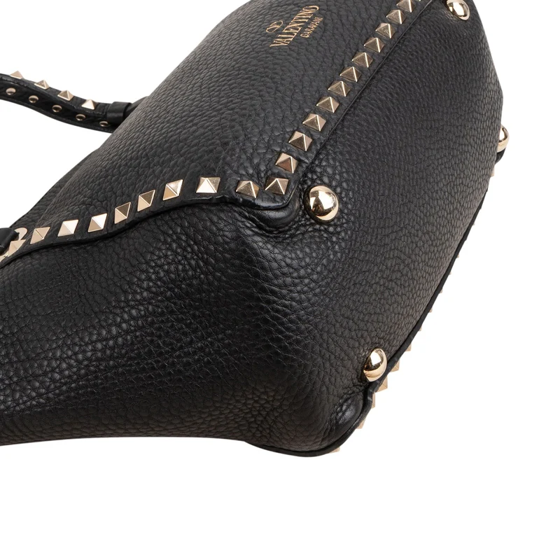 Valentino Garavani Grained Calfskin Rockstud Tote Handbag