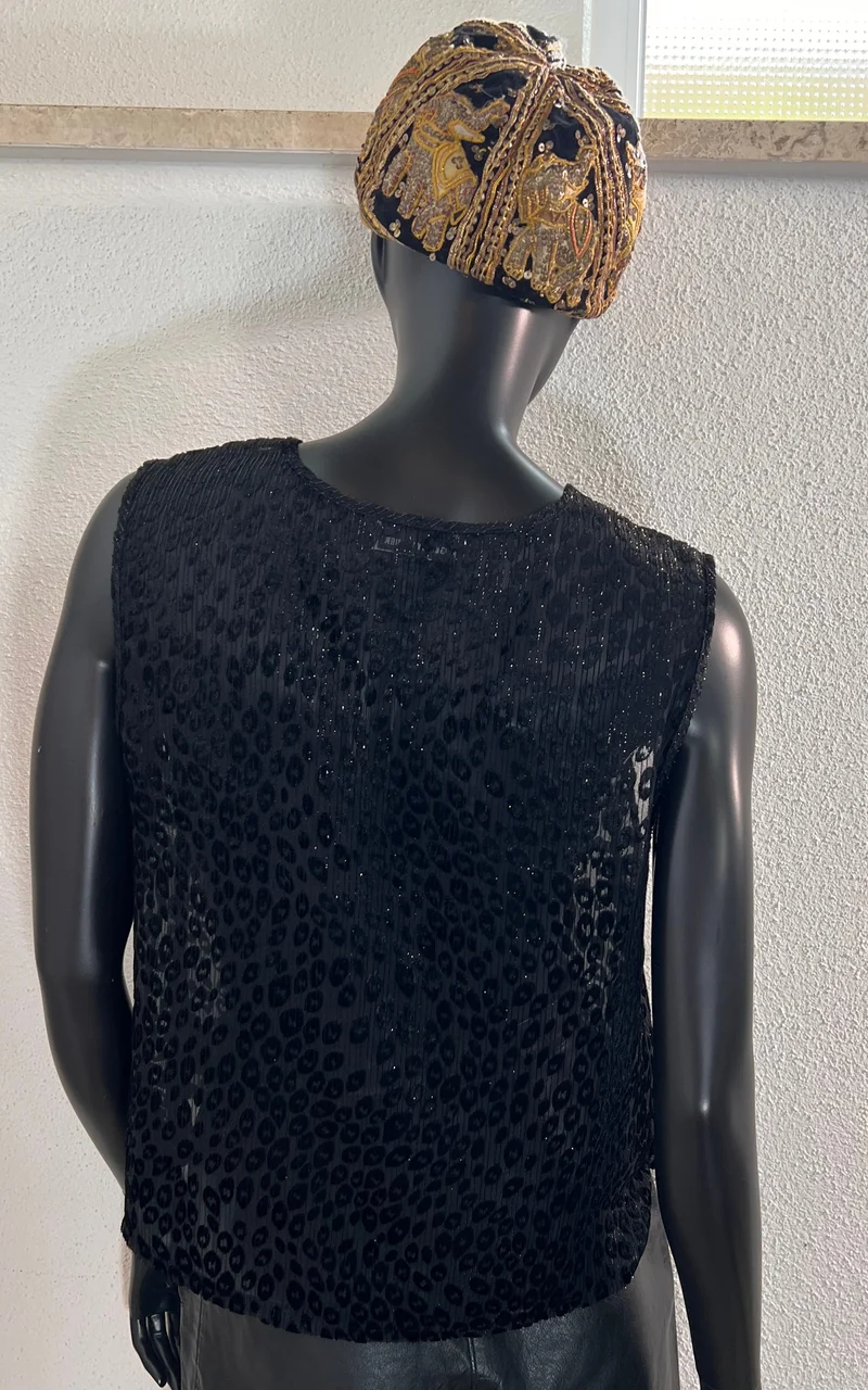 Vintage Burn Out Leopard Top