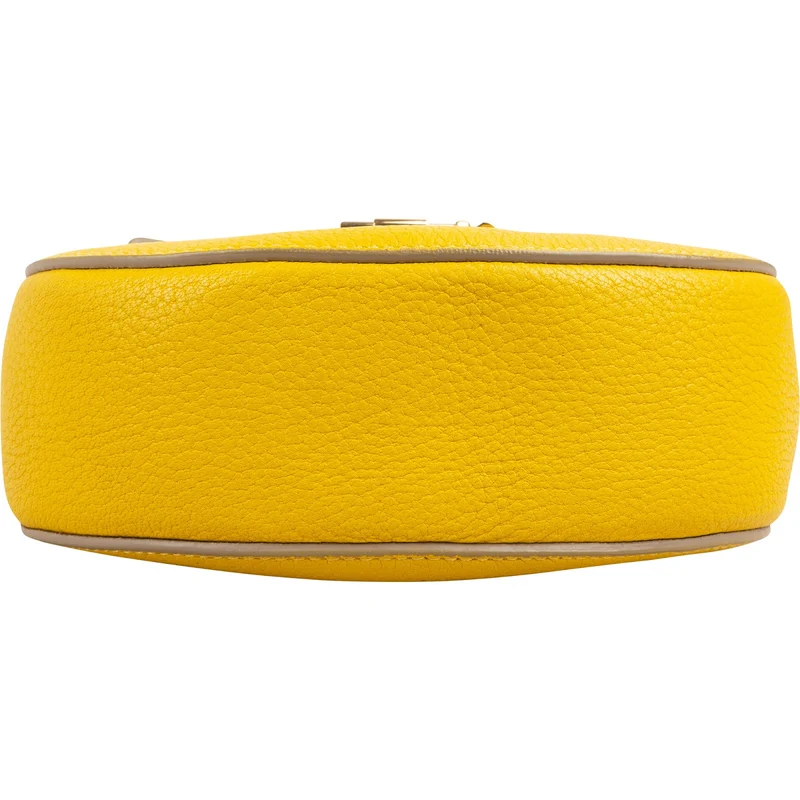 Chloé Yellow Grained Leather Drew Crossbody Bag