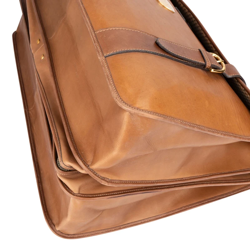 Gucci Leather Vintage Web Stripe Briefcase 55 Travel Bag