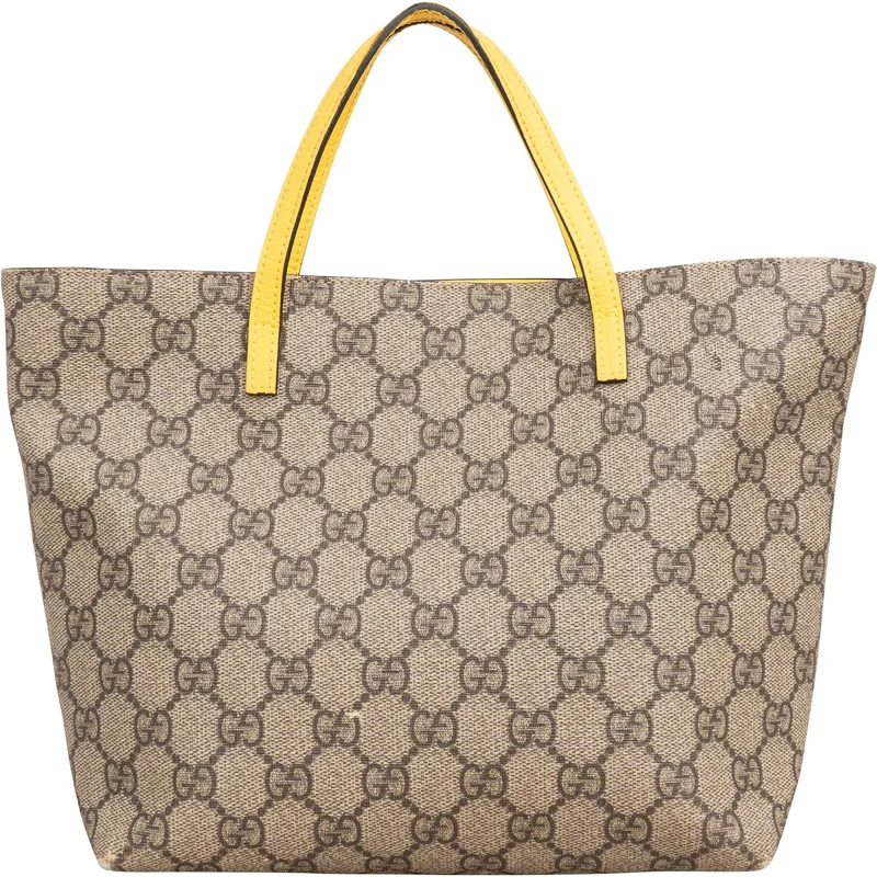 Gucci Monogram GG Supreme Children's Tote Bow Handbag