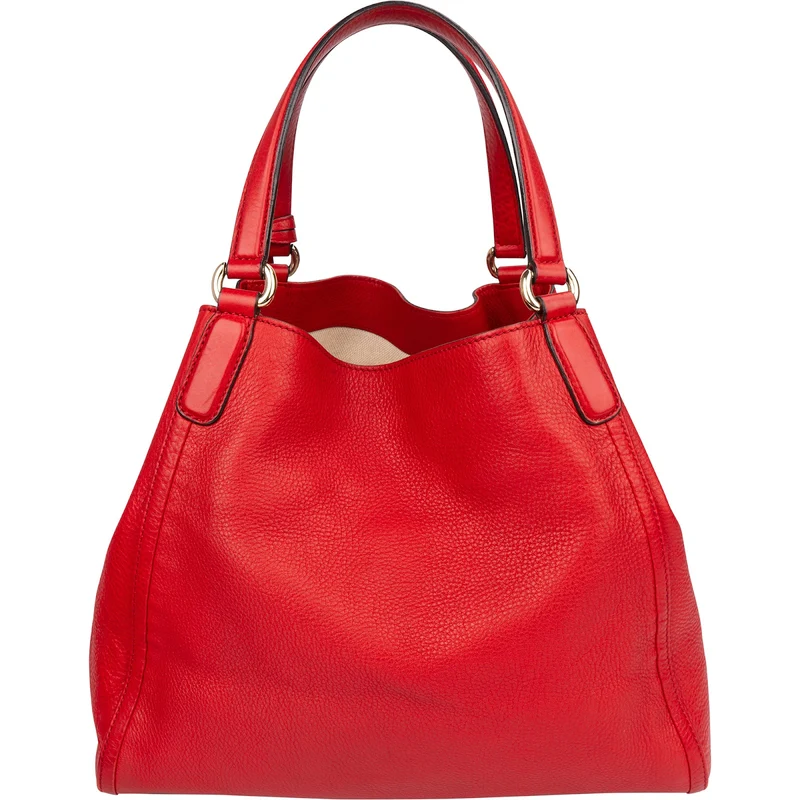 Gucci Grained Leather Soho GG Tassel Hobo Shopper Tote Handbag