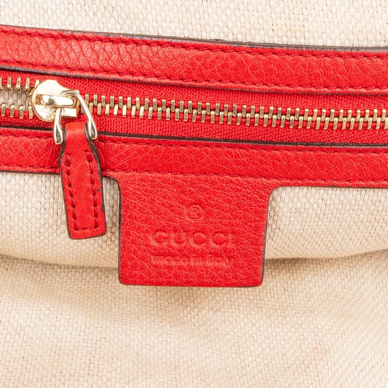 Gucci Grained Leather Soho GG Tassel Hobo Shopper Tote Handbag
