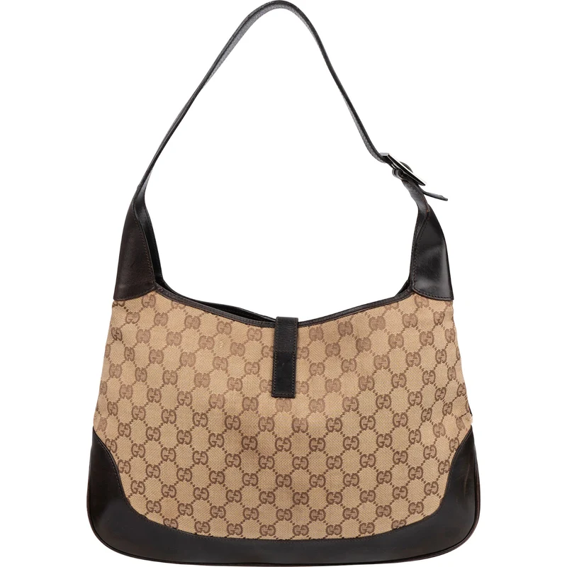 Gucci Monogram GG Canvas Jackie Hobo Shoulder Bag
