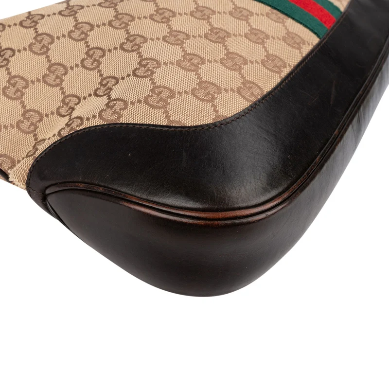 Gucci Monogram GG Canvas Jackie Hobo Shoulder Bag