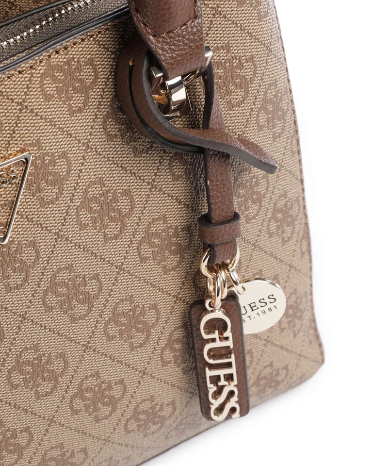 Guess Noelle II Small Handtasche latte logo/brown
