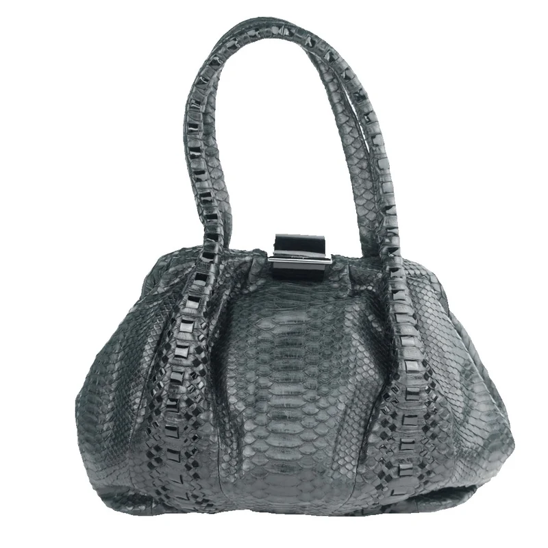 Salvatore Ferragamo Python Double Handle Bag