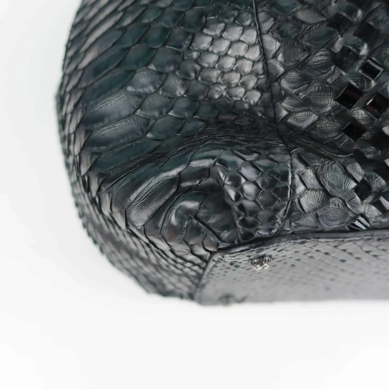 Salvatore Ferragamo Python Double Handle Bag