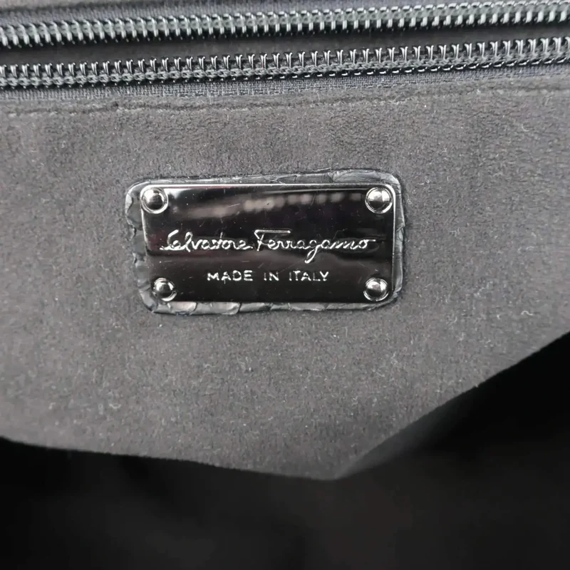 Salvatore Ferragamo Python Double Handle Bag