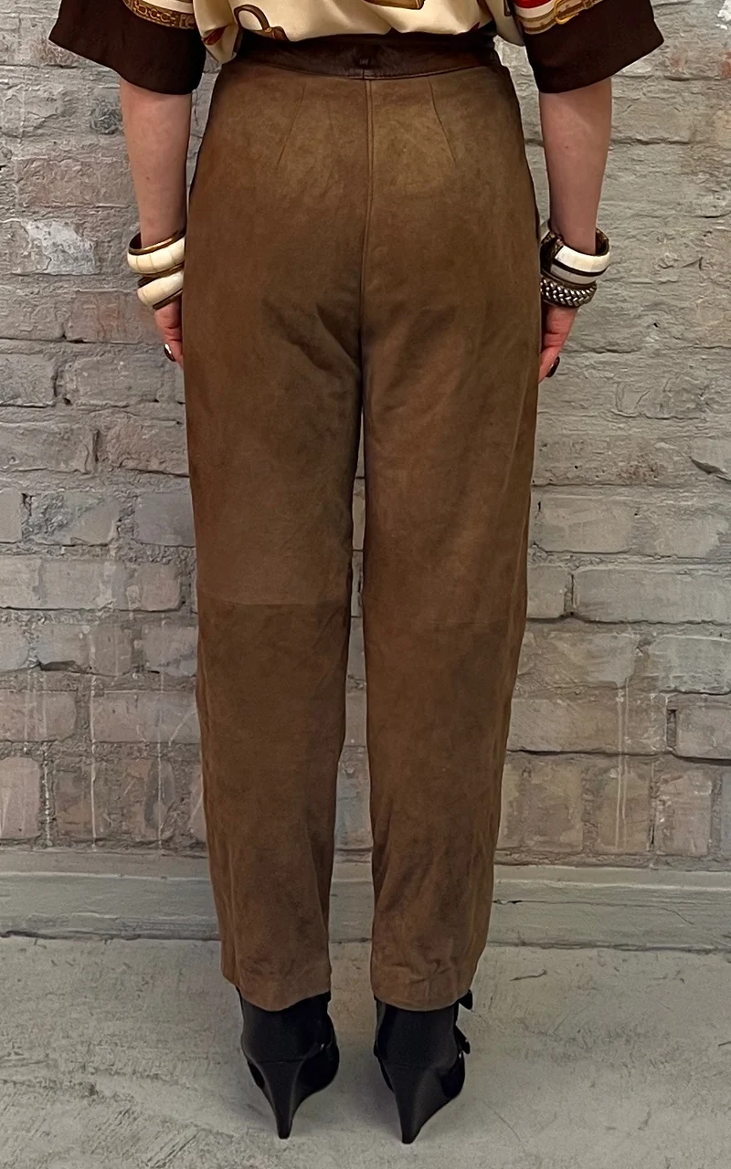 Vintage Yves Saint Laurent Suede Leather Pants
