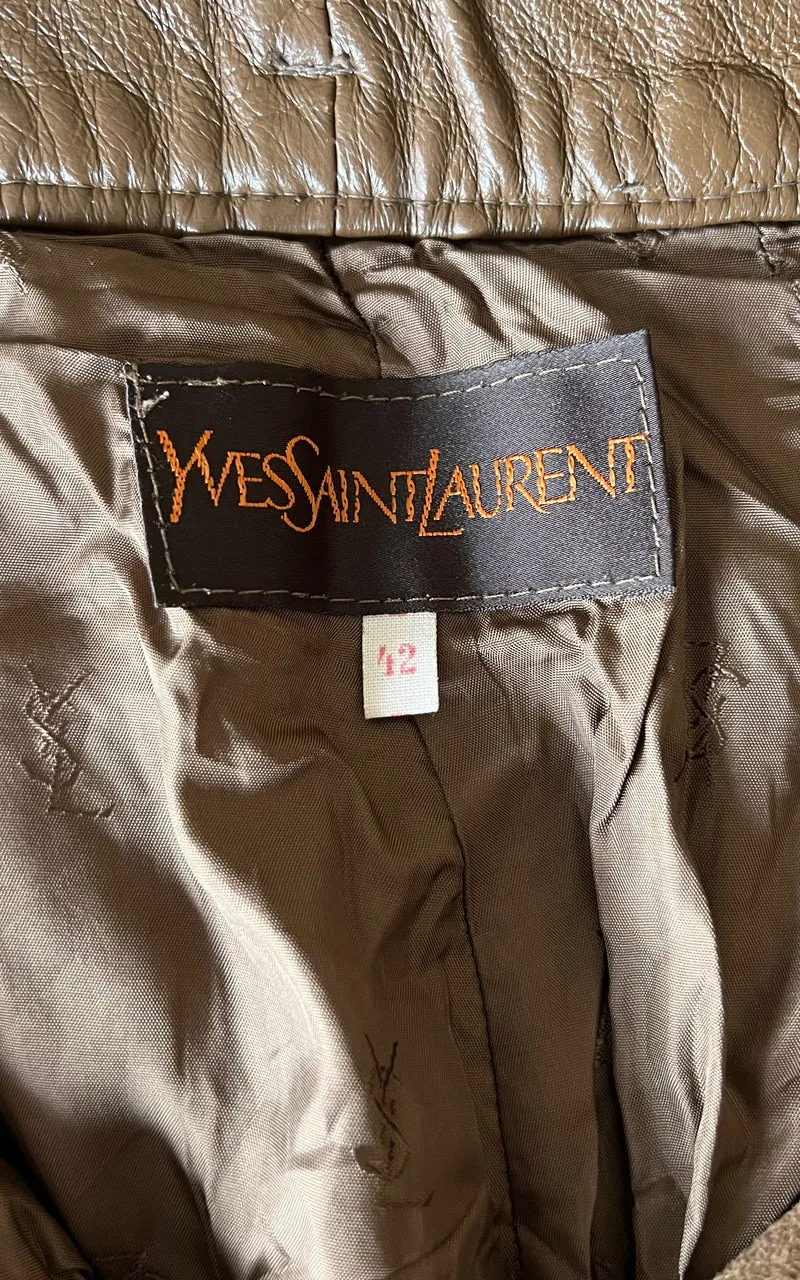 Vintage Yves Saint Laurent Suede Leather Pants