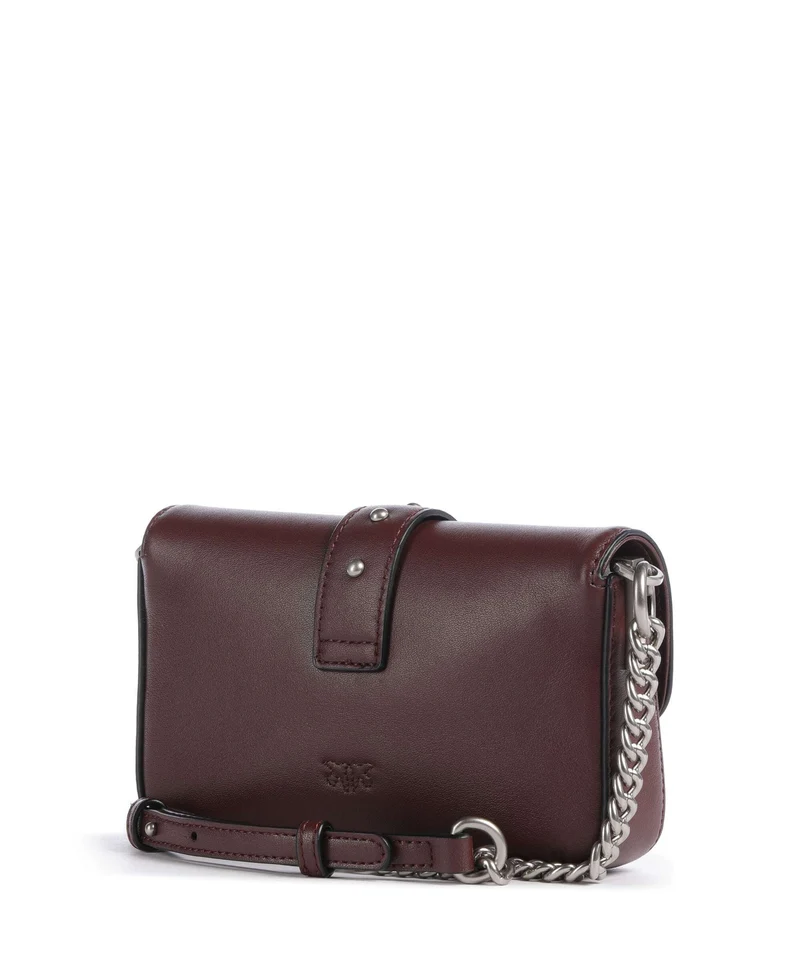Pinko Love One Baby Schultertasche burgundy wine/old silver