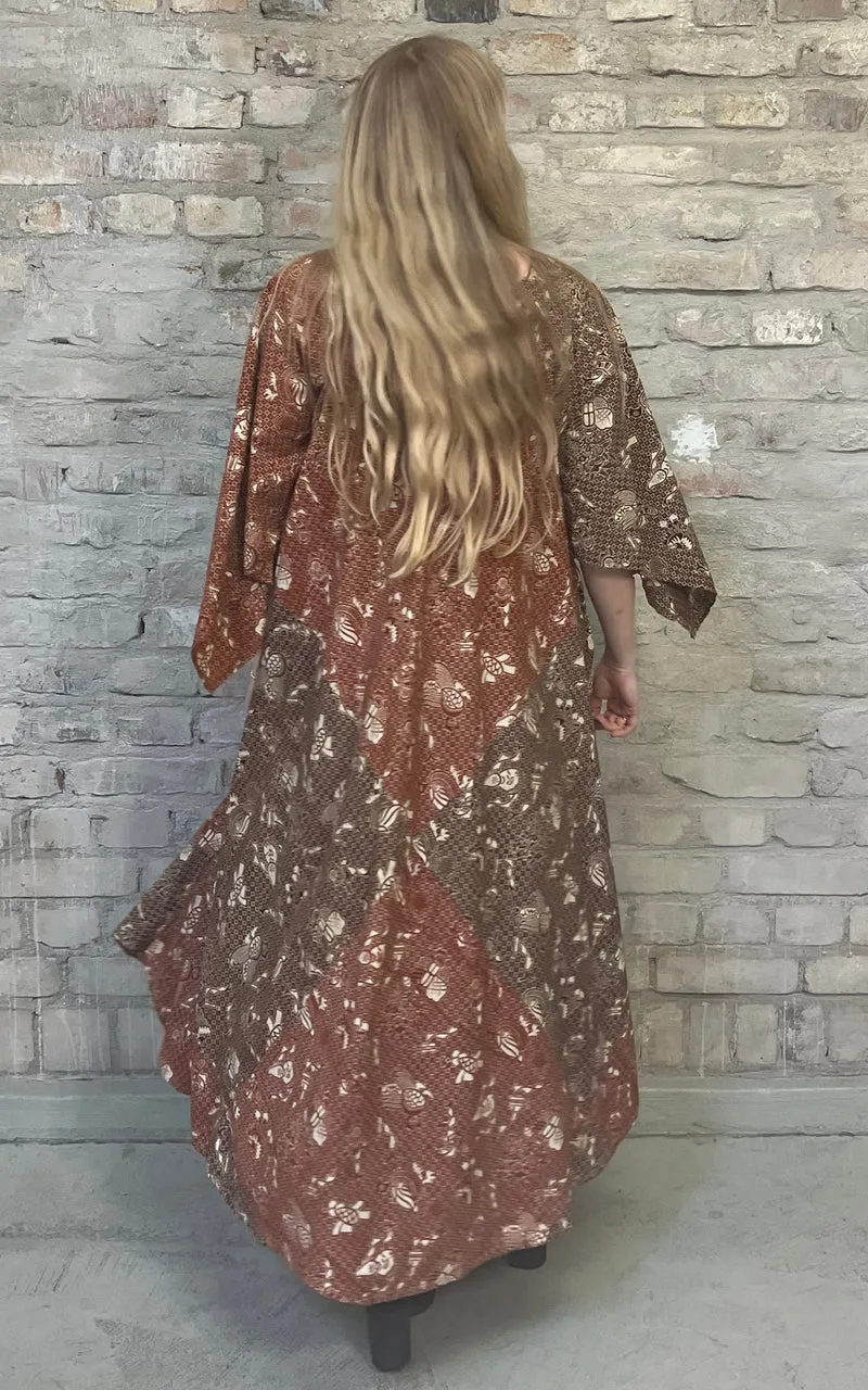 Vintage Indian Cotton Caftan Dress