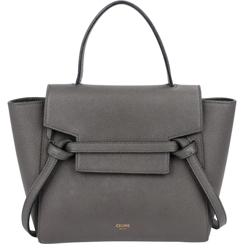Celine Grained Leather Belt Nano Handbag
