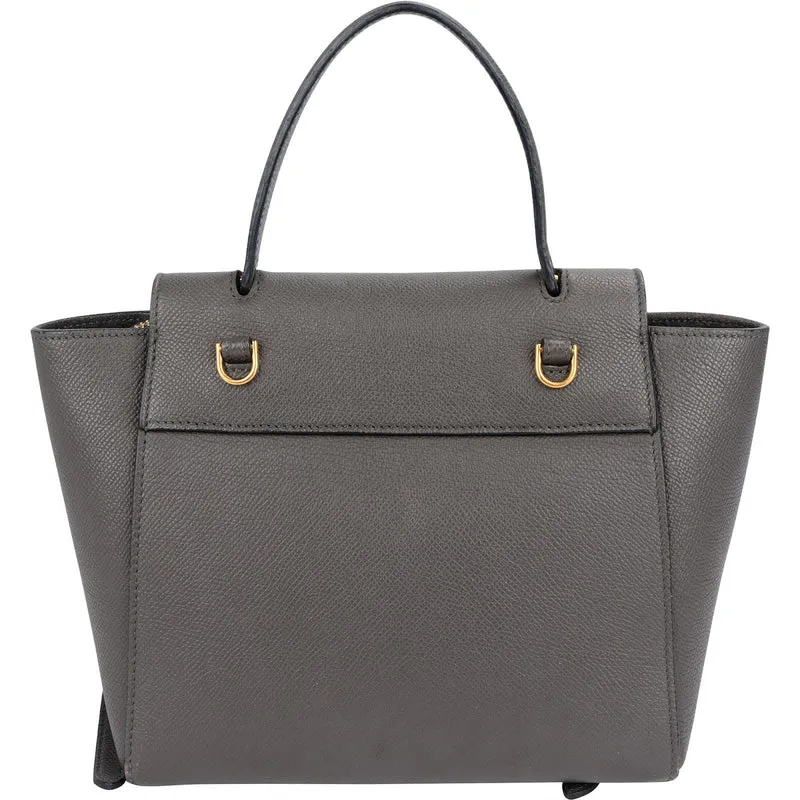Celine Grained Leather Belt Nano Handbag