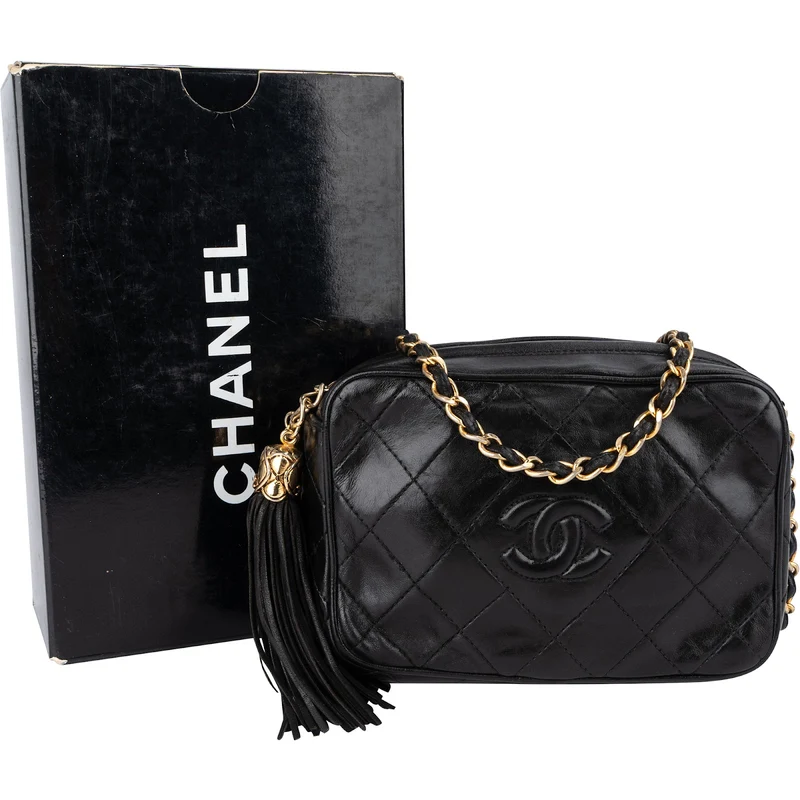 Chanel Quilted Lambskin CC Camera Crossbody Bag