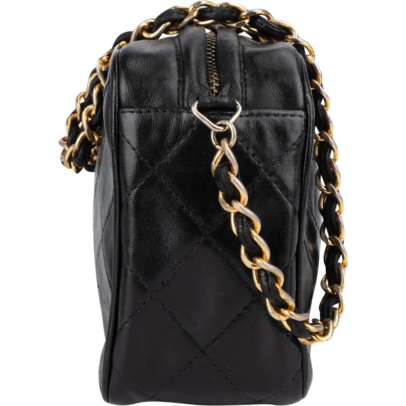 Chanel Quilted Lambskin CC Camera Crossbody Bag