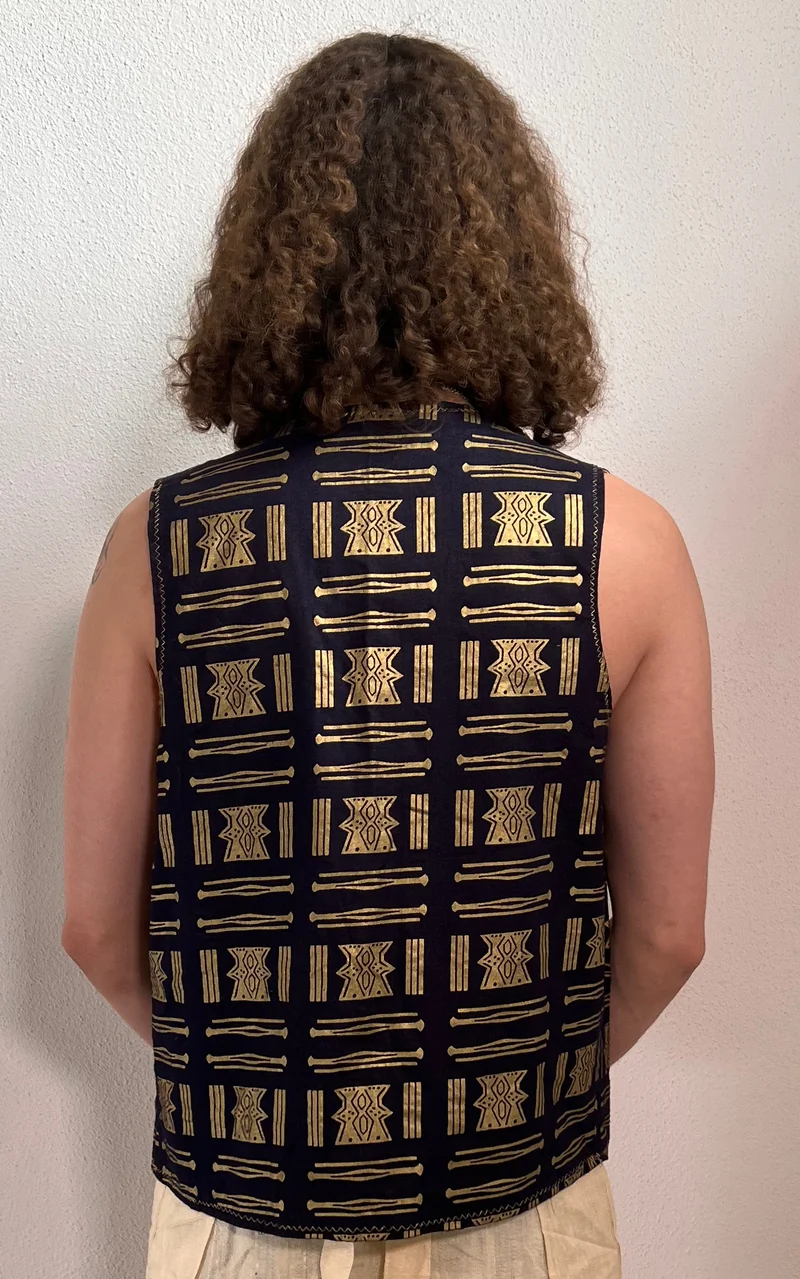 Vintage MENS 90s Reversible Waistcoat