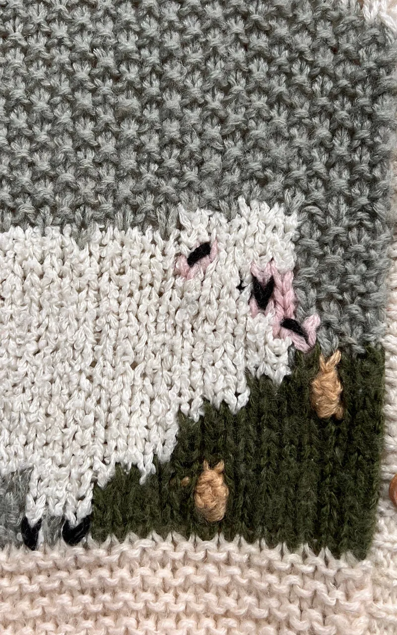 Vintage Handmade Sheep Cardigan