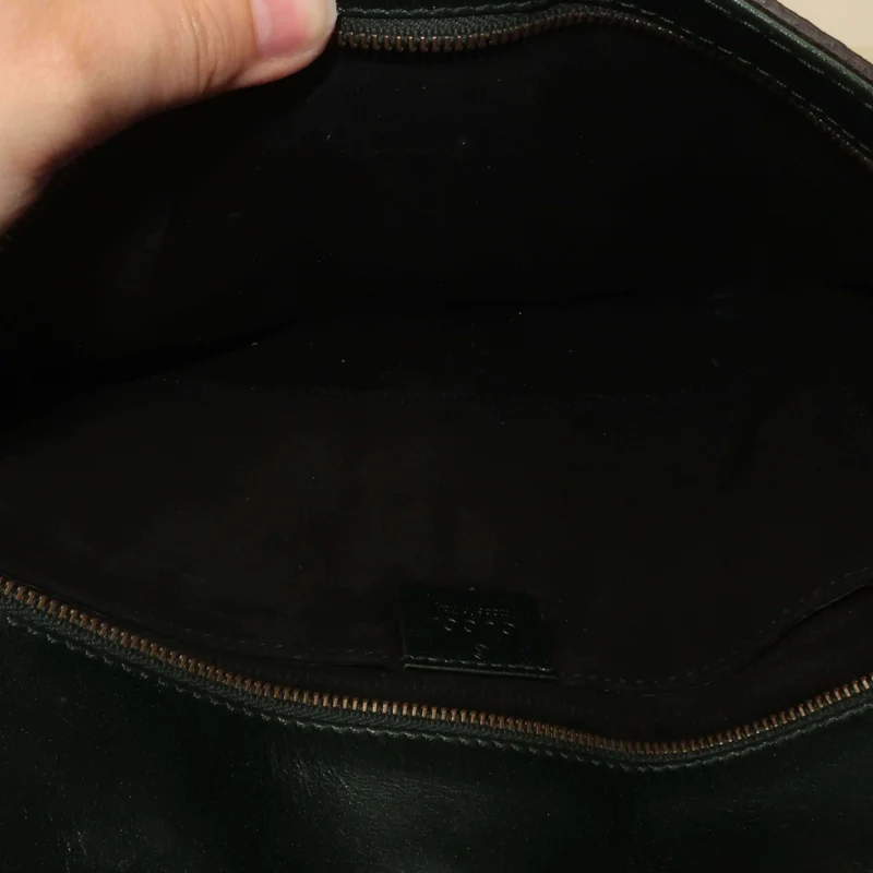 Gucci Stirrup Emerald Python Clutch