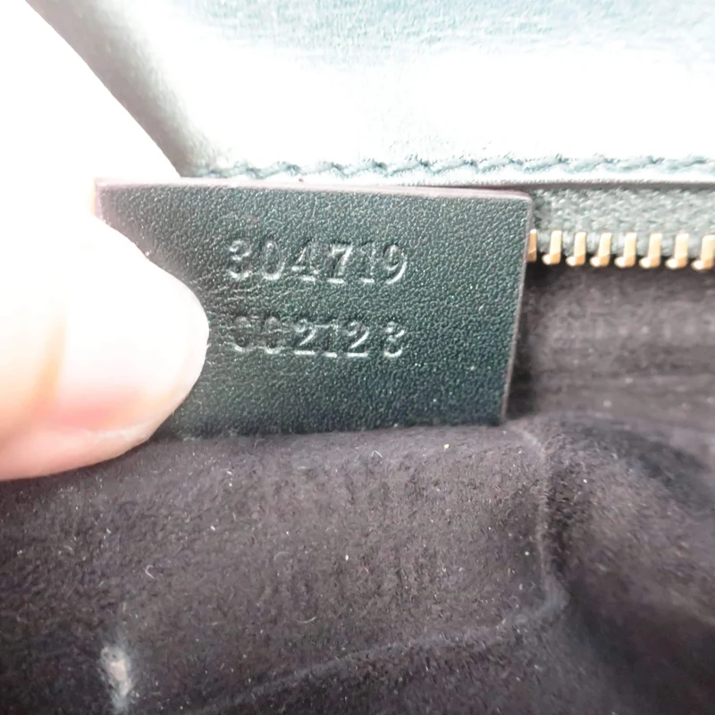 Gucci Stirrup Emerald Python Clutch