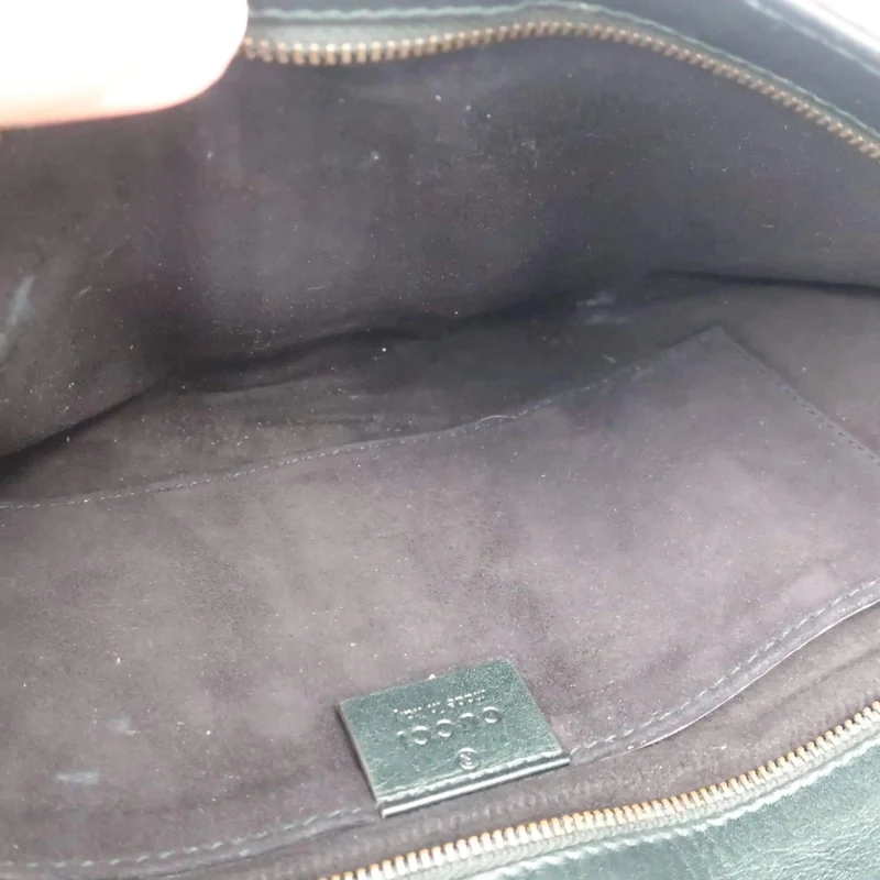 Gucci Stirrup Emerald Python Clutch