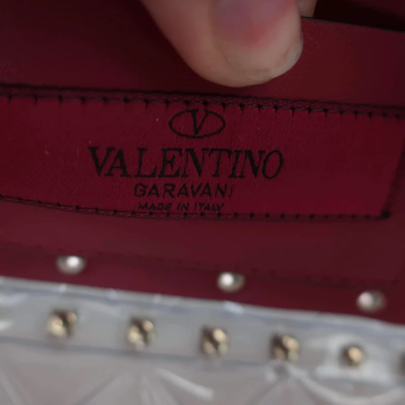 Valentino Rockstud Spike Plexi Medium Shoulder Bag