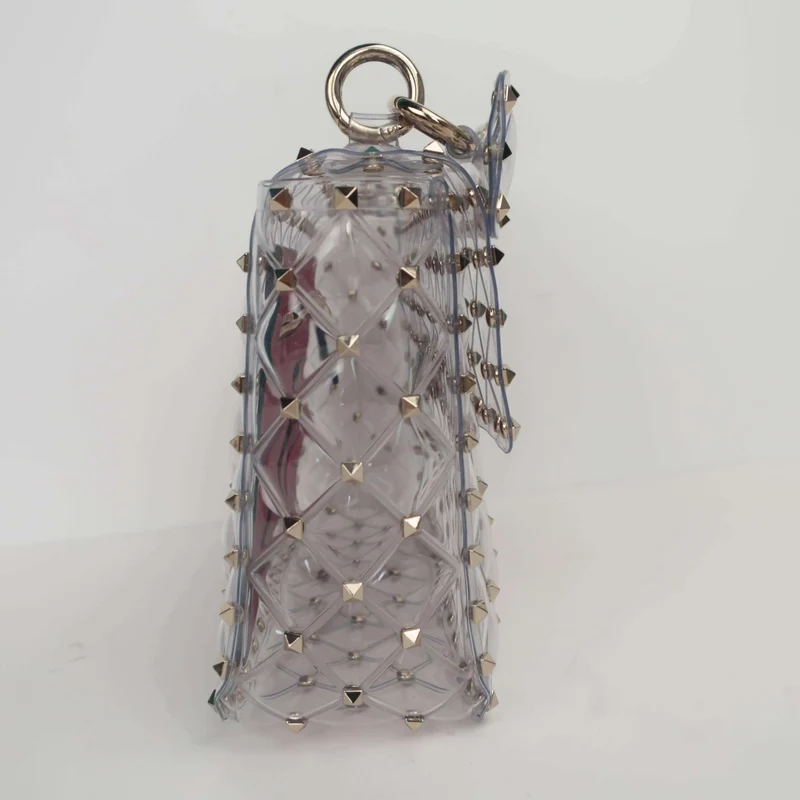 Valentino Rockstud Spike Plexi Medium Shoulder Bag