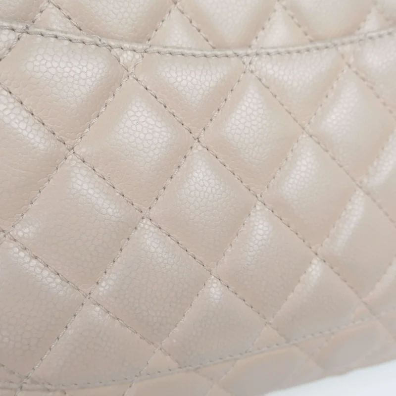 Chanel Single Flap Beige Caviar Jumbo bag