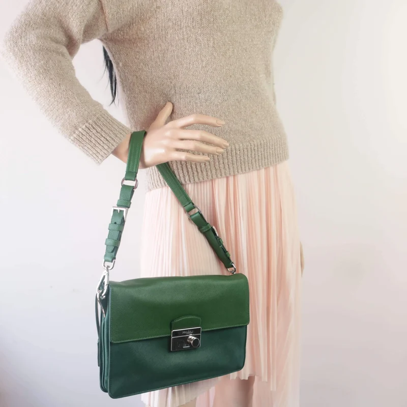 Prada Saffiano Leather Shoulder Bag