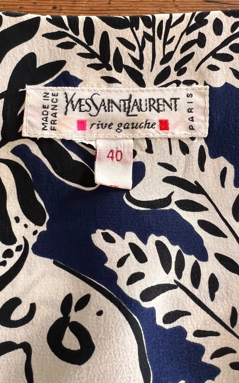 Vintage Yves Saint Laurent Silk Dress with Belt