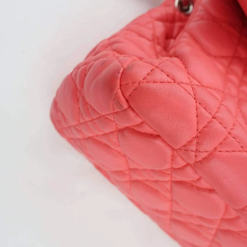 Dior Pink Cannage Quilted Lambskin Leather New Lock Flap Bag
