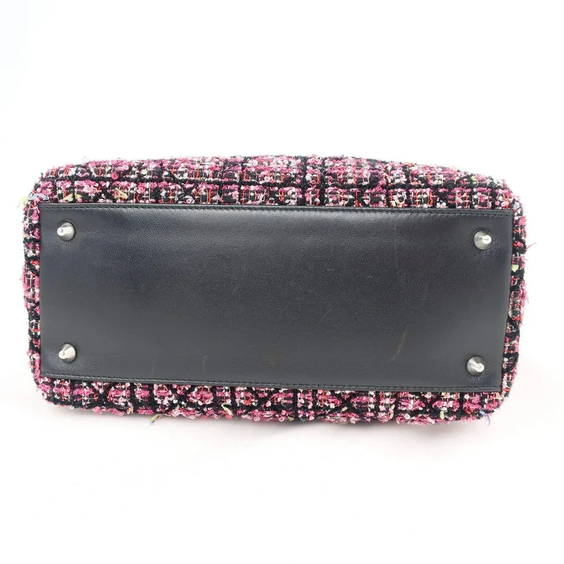Dior Lady Dior Pink/Black/Fuchsia Tweed Bag Medium 2011 Bag