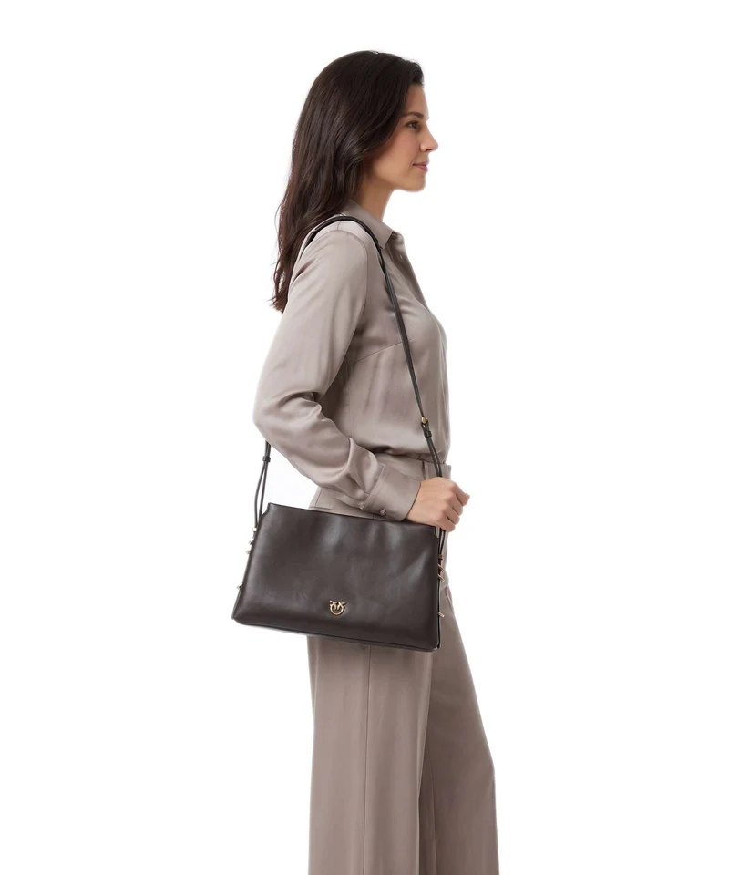 Pinko Triplet Schultertasche marrone marasca/antique gold