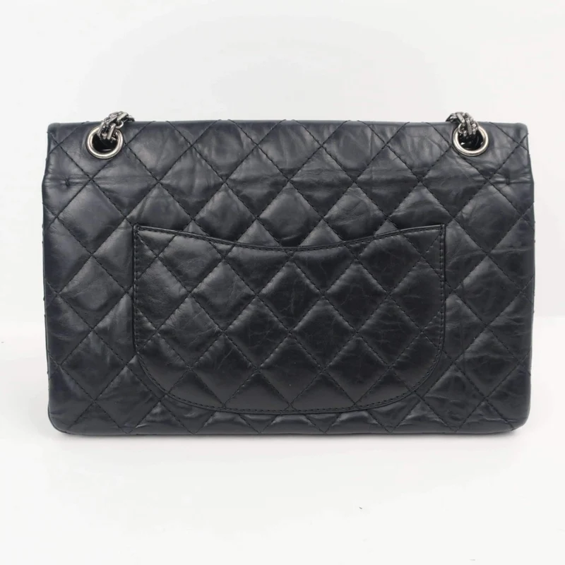 Chanel Reissue 2.55 Quilted Classic Lambskin Black Leather Bag