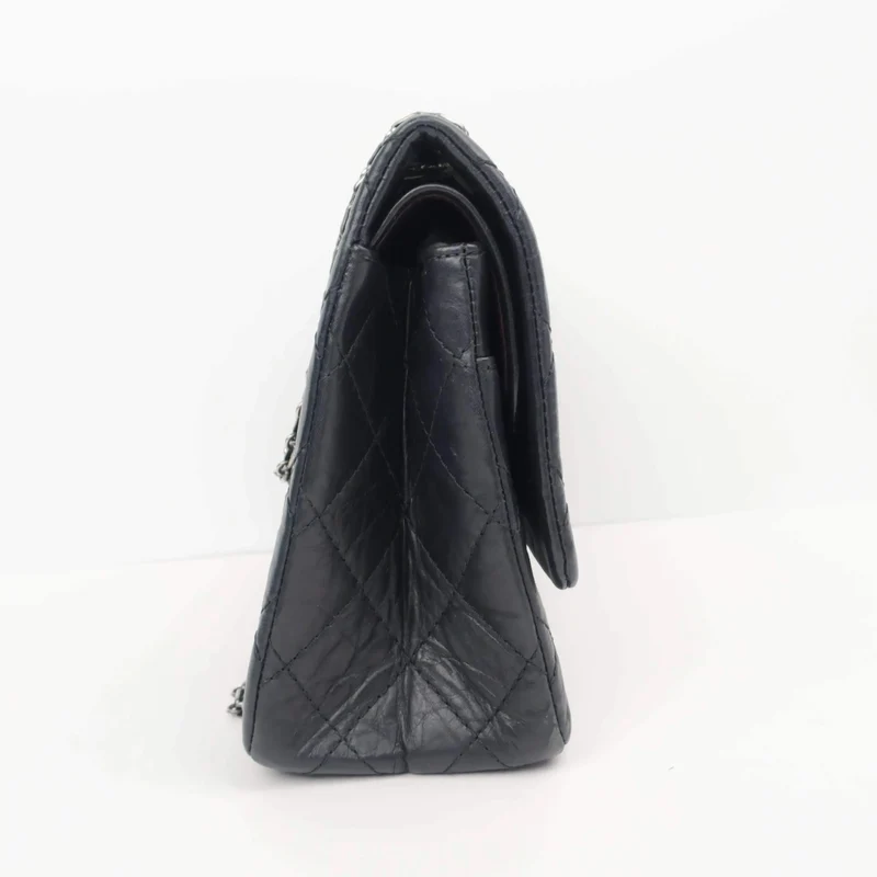 Chanel Reissue 2.55 Quilted Classic Lambskin Black Leather Bag