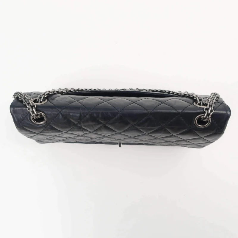 Chanel Reissue 2.55 Quilted Classic Lambskin Black Leather Bag
