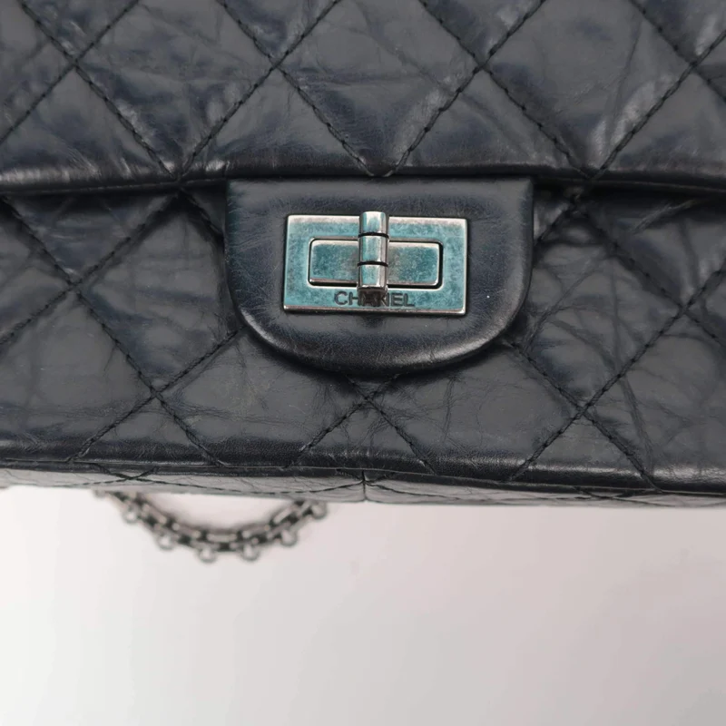 Chanel Reissue 2.55 Quilted Classic Lambskin Black Leather Bag