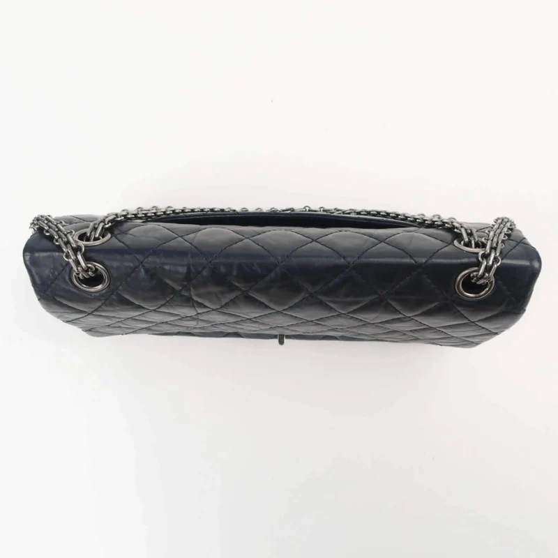 Chanel Reissue 2.55 Quilted Classic Lambskin Black Leather Bag