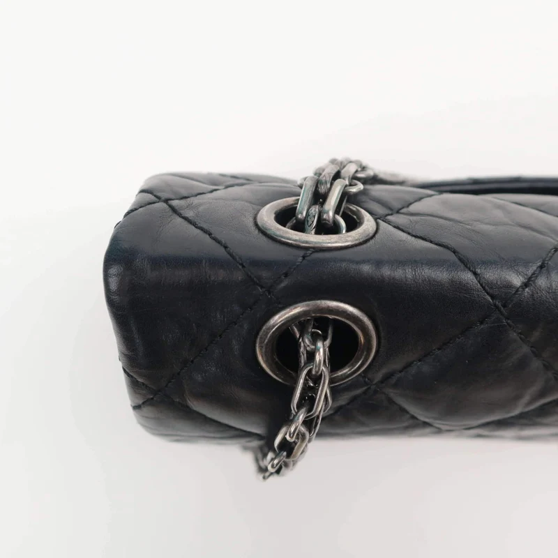 Chanel Reissue 2.55 Quilted Classic Lambskin Black Leather Bag
