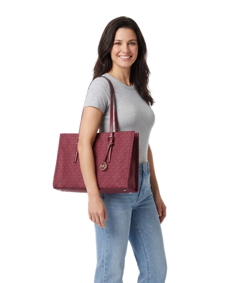 Michael Kors Zadie Medium Shopper deep red
