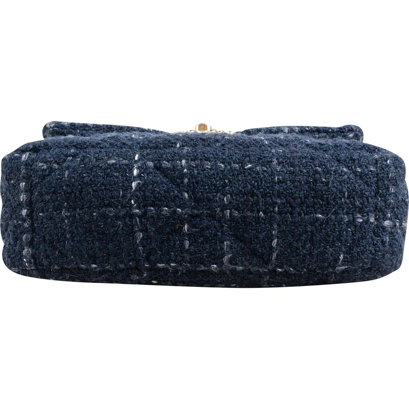 Chanel 19 Quilted Tweed Medium Single Flap Crossbody Bag