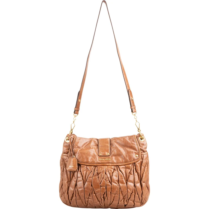 Miu Miu Vitello Lux Coffer Hobo Handbag