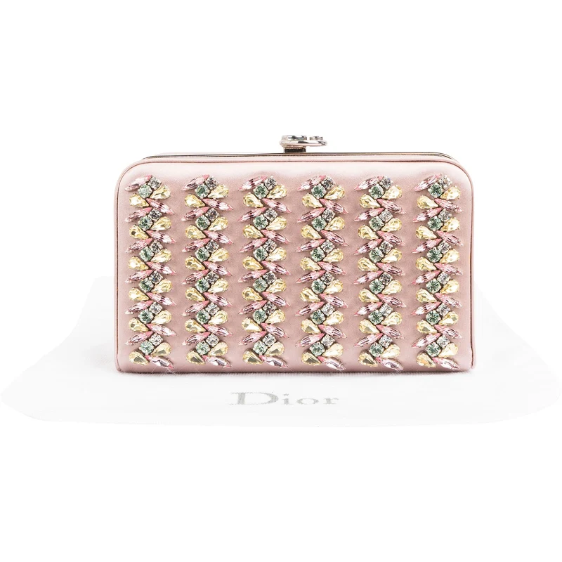 Christian Dior Crystal Embellished Box Clutch Bag