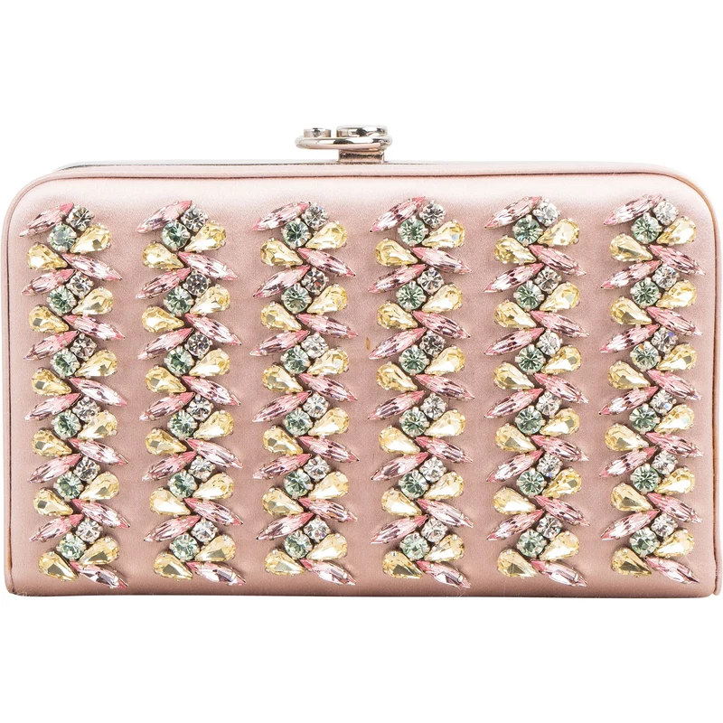 Christian Dior Crystal Embellished Box Clutch Bag