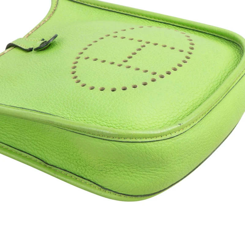 Hermès Vert Clemence Leather Evelyne PM Crossbody Bag