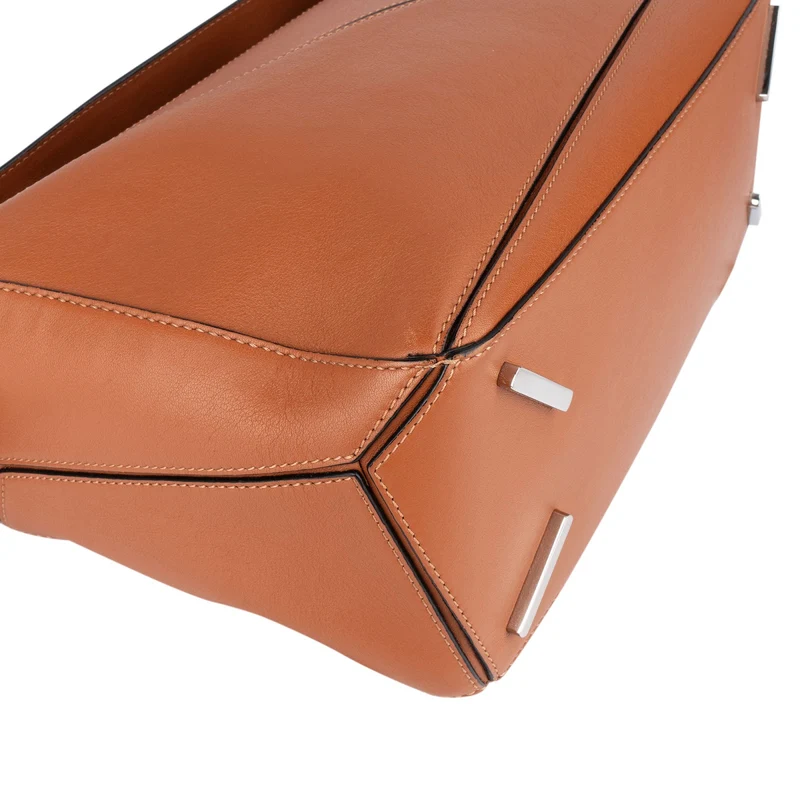 Loewe Brown Leather Puzzle Handbag